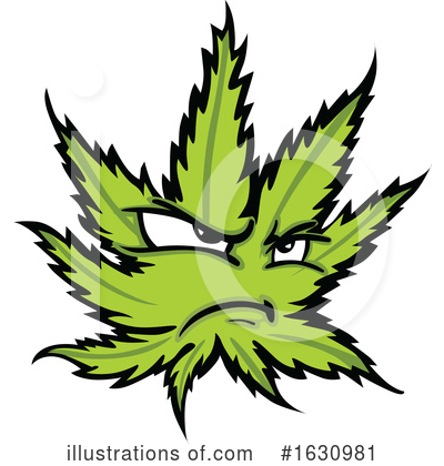 Pot Leaf Clipart #1630981 by Chromaco