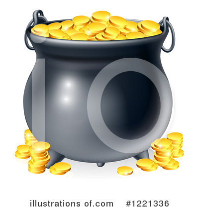 Royalty-Free (RF) Pot Of Gold Clipart Illustration by AtStockIllustration - Stock Sample #1221336