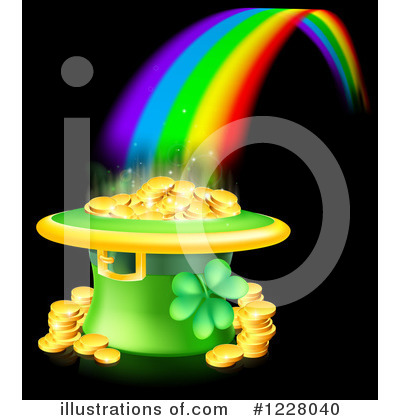 Royalty-Free (RF) Pot Of Gold Clipart Illustration by AtStockIllustration - Stock Sample #1228040