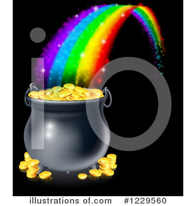 Royalty-Free (RF) Pot Of Gold Clipart Illustration by AtStockIllustration - Stock Sample #1229560