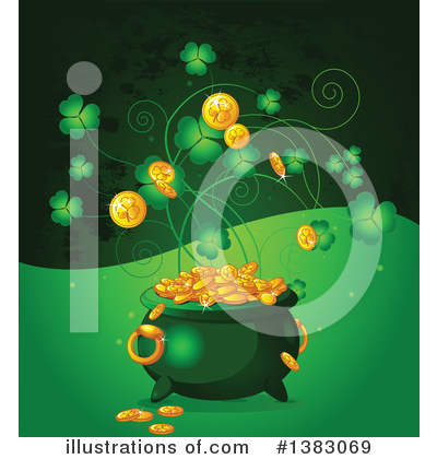 Royalty-Free (RF) Pot Of Gold Clipart Illustration by Pushkin - Stock Sample #1383069