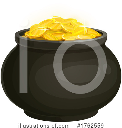Royalty-Free (RF) Pot Of Gold Clipart Illustration by Vector Tradition SM - Stock Sample #1762559