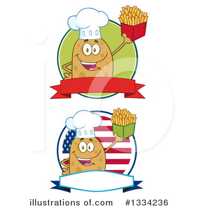 Royalty-Free (RF) Potato Character Clipart Illustration by Hit Toon - Stock Sample #1334236