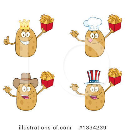 Potato Character Clipart #1334239 by Hit Toon