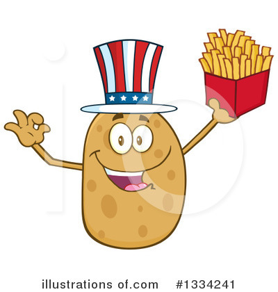Potato Character Clipart #1334241 by Hit Toon