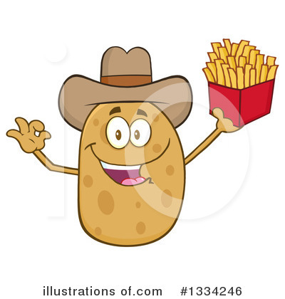 Royalty-Free (RF) Potato Character Clipart Illustration by Hit Toon - Stock Sample #1334246