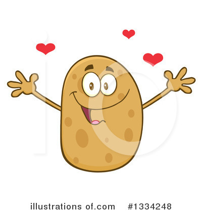 Potato Character Clipart #1334248 by Hit Toon
