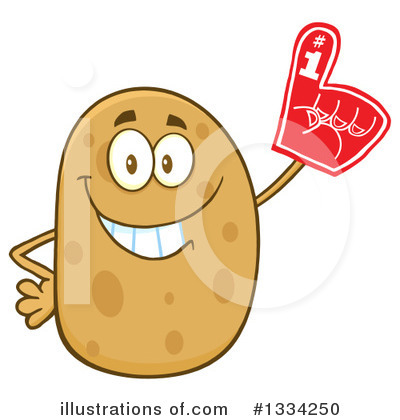 Royalty-Free (RF) Potato Character Clipart Illustration by Hit Toon - Stock Sample #1334250