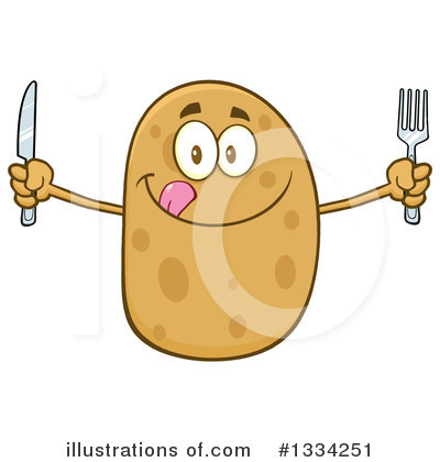 Royalty-Free (RF) Potato Character Clipart Illustration by Hit Toon - Stock Sample #1334251