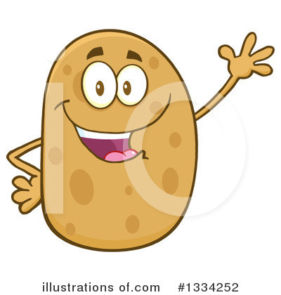 Potato Character Clipart #1334252 by Hit Toon