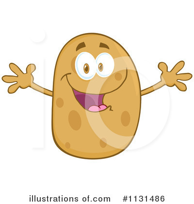 Potato Character Clipart #1131486 by Hit Toon