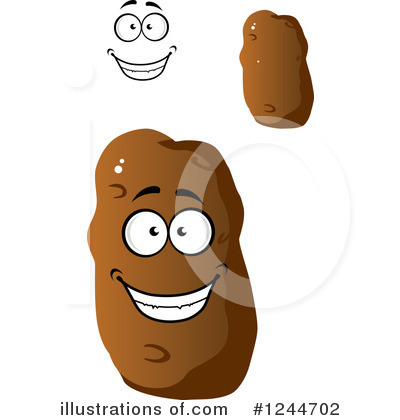 Royalty-Free (RF) Potato Clipart Illustration by Vector Tradition SM - Stock Sample #1244702