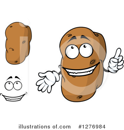 Royalty-Free (RF) Potato Clipart Illustration by Vector Tradition SM - Stock Sample #1276984