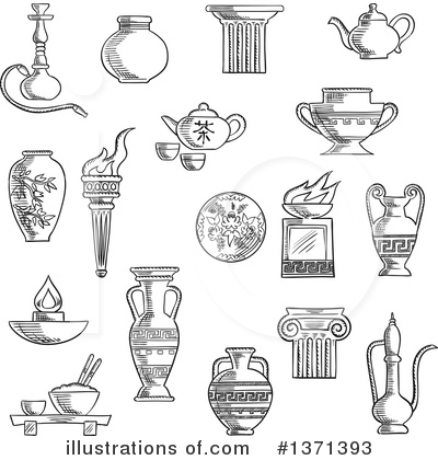 Vase Clipart #1371393 by Vector Tradition SM