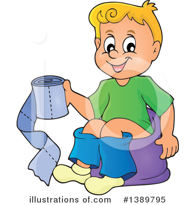 Royalty-Free (RF) Potty Training Clipart Illustration by visekart - Stock Sample #1389795