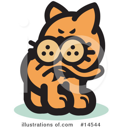 Royalty-Free (RF) Pounce Cat Clipart Illustration by Andy Nortnik - Stock Sample #14544