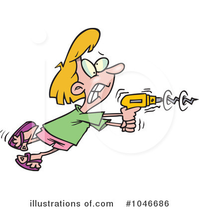 Power Drill Clipart #1046686 by toonaday