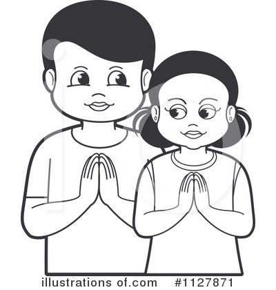 Royalty-Free (RF) Praying Clipart Illustration by Lal Perera - Stock Sample #1127871