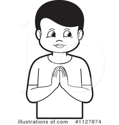Royalty-Free (RF) Praying Clipart Illustration by Lal Perera - Stock Sample #1127874