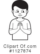 Praying Clipart #1127874 by Lal Perera