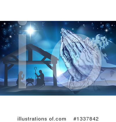 Nativity Scene Clipart #1337842 by AtStockIllustration