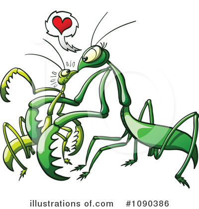 Royalty-Free (RF) Praying Mantis Clipart Illustration by Zooco - Stock Sample #1090386