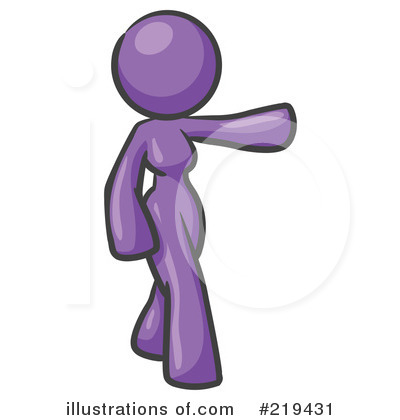 Purple Woman Clipart #219431 by Leo Blanchette