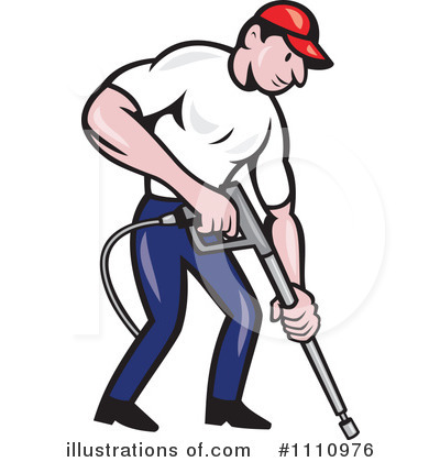 Royalty-Free (RF) Pressure Washer Clipart Illustration by patrimonio - Stock Sample #1110976