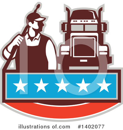 Trucking Clipart #1402077 by patrimonio