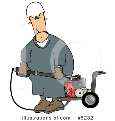 Royalty-Free (RF) Pressure Washer Clipart Illustration by djart - Stock Sample #5232