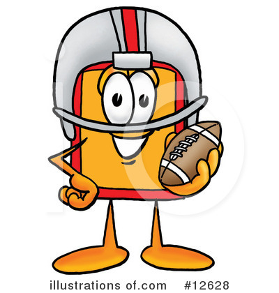 Football Clipart #12628 by Mascot Junction