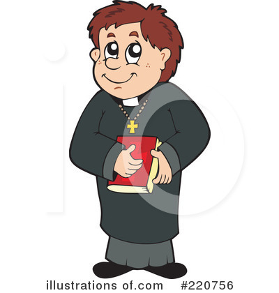 Royalty-Free (RF) Priest Clipart Illustration by visekart - Stock Sample #220756