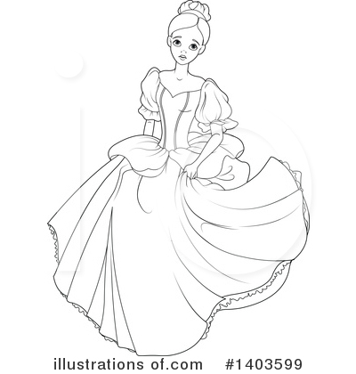 Royalty-Free (RF) Princess Clipart Illustration by Pushkin - Stock Sample #1403599