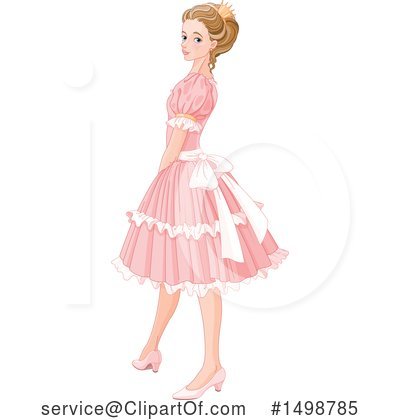 Royalty-Free (RF) Princess Clipart Illustration by Pushkin - Stock Sample #1498785