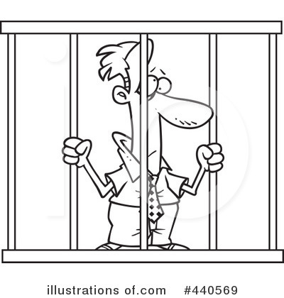 Royalty-Free (RF) Prisoner Clipart Illustration by toonaday - Stock Sample #440569