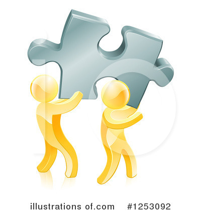 Puzzle Pieces Clipart #1253092 by AtStockIllustration