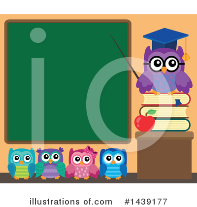 Royalty-Free (RF) Professor Owl Clipart Illustration by visekart - Stock Sample #1439177