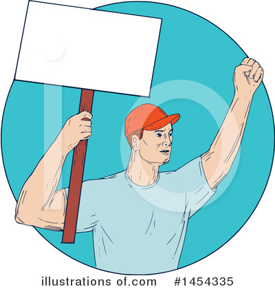 Royalty-Free (RF) Protester Clipart Illustration by patrimonio - Stock Sample #1454335