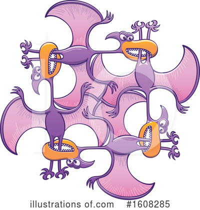 Royalty-Free (RF) Pterodactyl Clipart Illustration by Zooco - Stock Sample #1608285