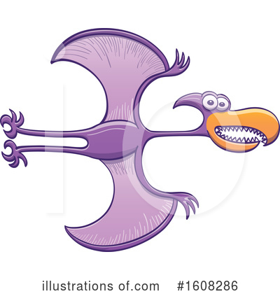 Royalty-Free (RF) Pterodactyl Clipart Illustration by Zooco - Stock Sample #1608286