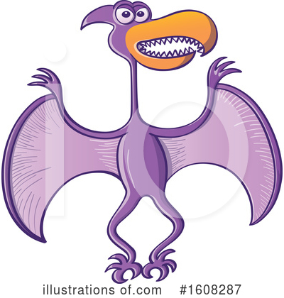 Royalty-Free (RF) Pterodactyl Clipart Illustration by Zooco - Stock Sample #1608287