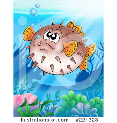 Royalty-Free (RF) Puffer Fish Clipart Illustration by visekart - Stock Sample #221323