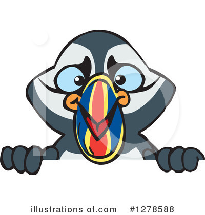 Royalty-Free (RF) Puffin Clipart Illustration by Dennis Holmes Designs - Stock Sample #1278588