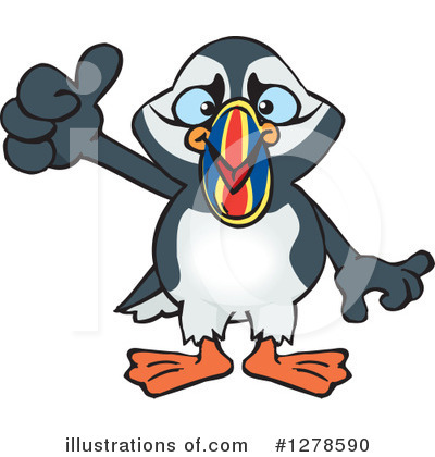 Puffin Clipart #1278590 by Dennis Holmes Designs