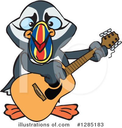 Royalty-Free (RF) Puffin Clipart Illustration by Dennis Holmes Designs - Stock Sample #1285183