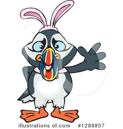 Royalty-Free (RF) Puffin Clipart Illustration by Dennis Holmes Designs - Stock Sample #1288857