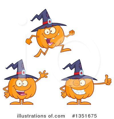 Royalty-Free (RF) Pumpkin Character Clipart Illustration by Hit Toon - Stock Sample #1351675
