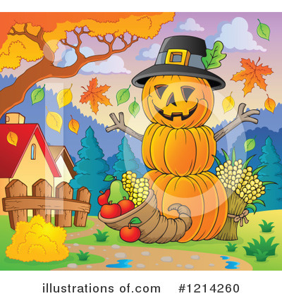 Royalty-Free (RF) Pumpkin Clipart Illustration by visekart - Stock Sample #1214260