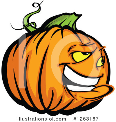 Royalty-Free (RF) Pumpkin Clipart Illustration by Chromaco - Stock Sample #1263187