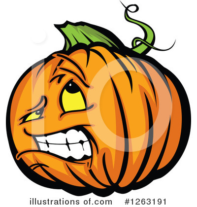 Royalty-Free (RF) Pumpkin Clipart Illustration by Chromaco - Stock Sample #1263191